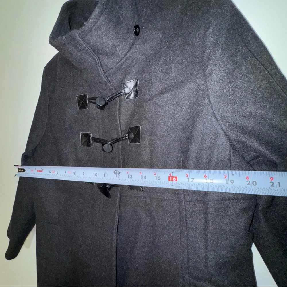 Michael Michael Kors Wool Blend Toggle Coat Charcoal Gray‎ Size 14